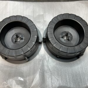Pair of Teac/Tascam clone NAB adapters for 1/4” wide tape - black