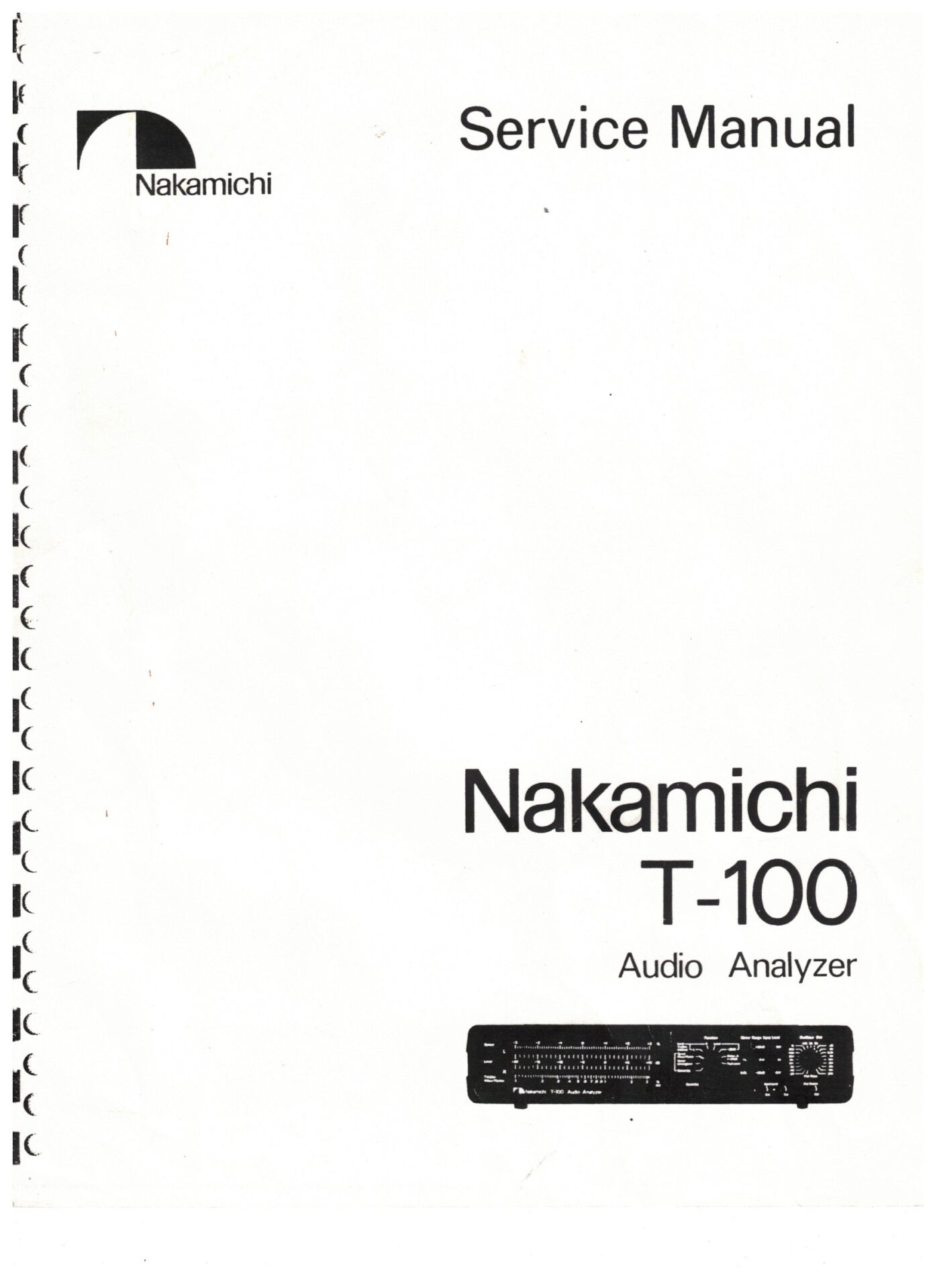 Nakamichi T-100 service manual